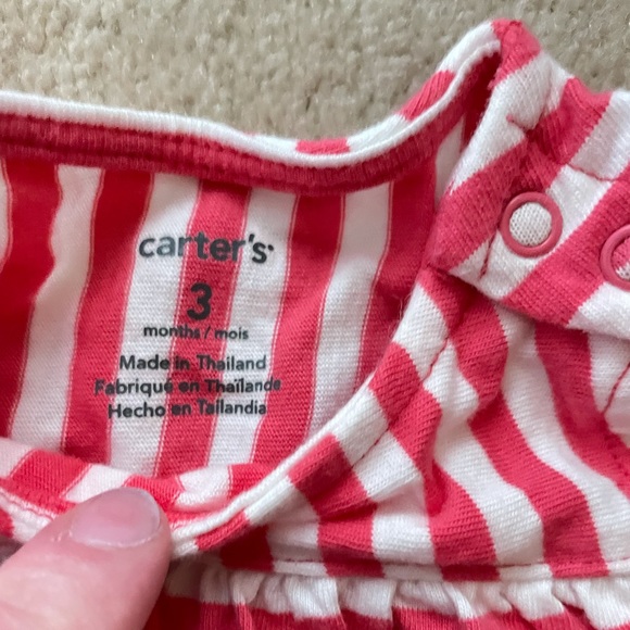 Carter’s Striped blouse and Pink Bloomers Outfit 3 - Picture 5 of 6